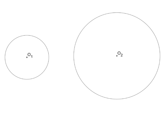 Rectas tangentes interiores a dos circunferencias (Homotecia)