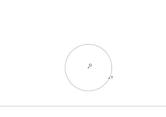 Como trazar las circunferencias tangentes a una recta y una circunferencia por un punto de la misma