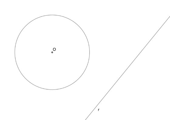Rectas tangentes a una circunferencia que son paralelas a una recta dada