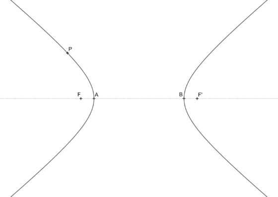 Como hallar la recta tangente a la hipérbola por un punto propio. Ejercicio resuelto paso a paso con lámina para imprimir y vídeo explicativo.
