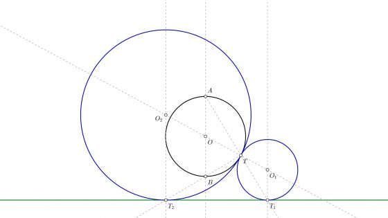 Problemas de circunferencias tangentes resueltos paso a paso