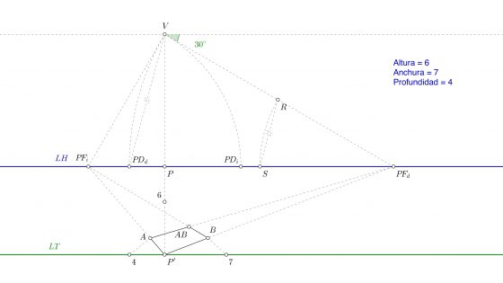 Problemas resueltos de perspectiva cónica oblicua