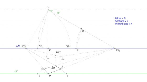 Ejercicios de perspectiva cónica oblicua para bachillerato