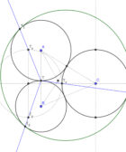 Circunferencia tangente a tres circunferencias tangentes entre si