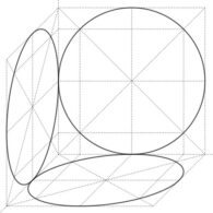 Como dibujar círculos y circunferencias en perspectiva caballera