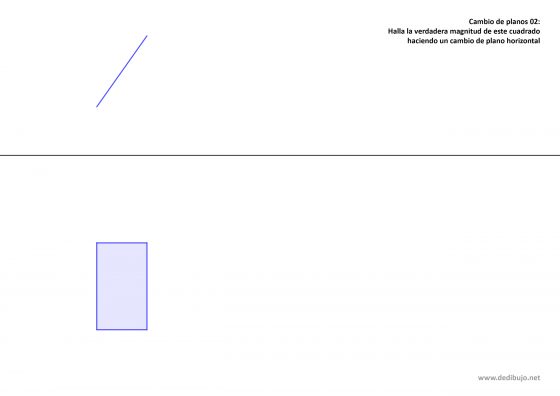 problemas resueltos de cambios de plano horizontal en sistema diédrico